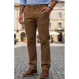 Dockers Pants Mens 38x32 Brown Cotton Straight Leg‎ Regular Fit Casual Workwear